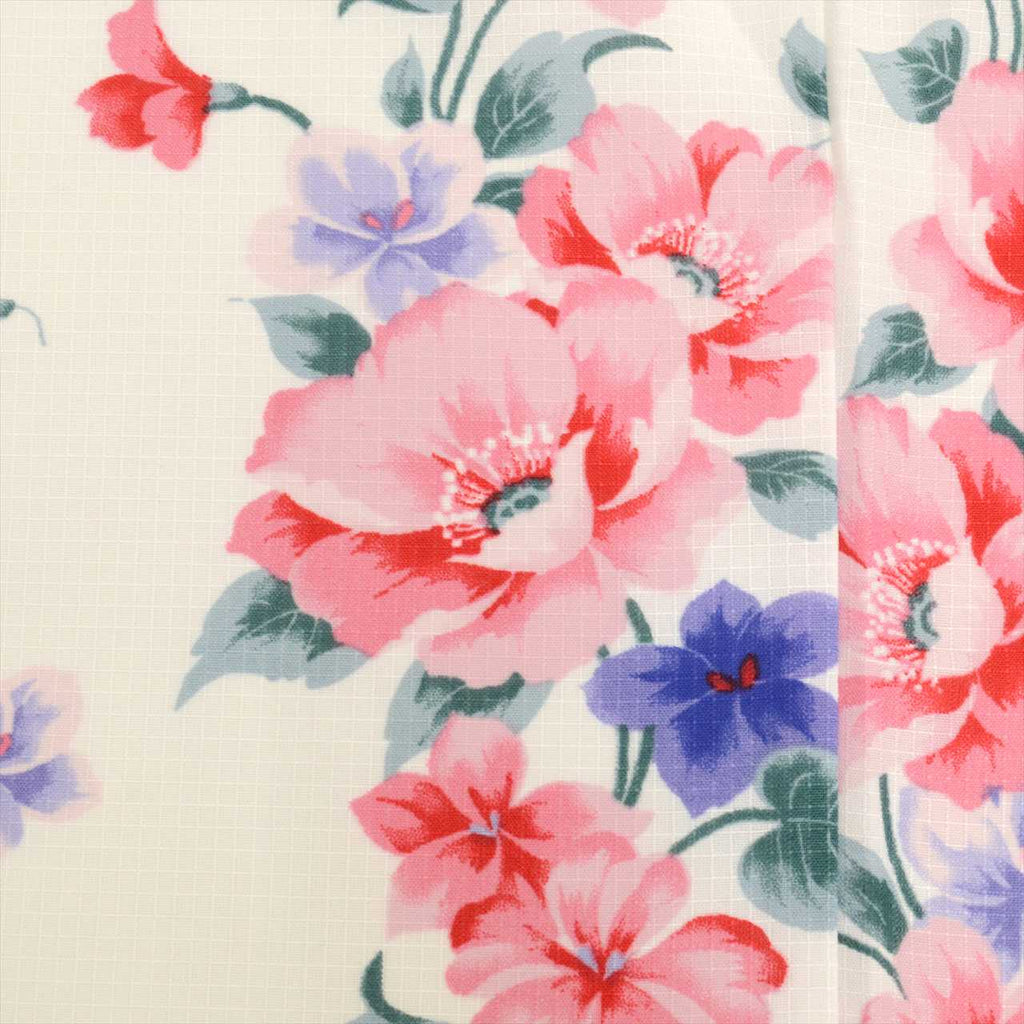 Vintage Japanese Yukata | Women's Yukata | White Synthetic | Floral Pattern | Sustainable | uu0540b