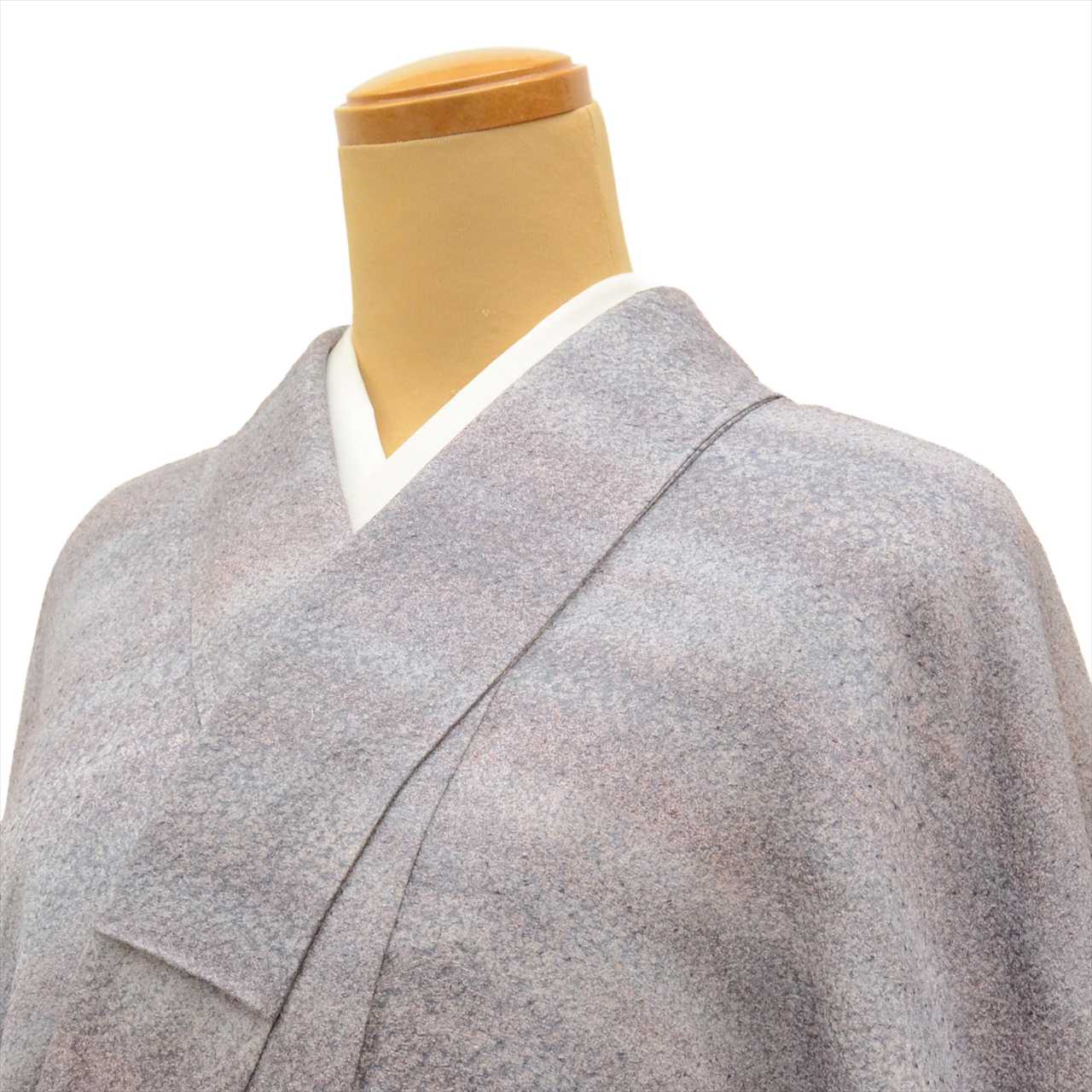 [Used] Komon (small patterned) recycled kimono, lined, pure silk, length 154.0cm (60.6in), size S, sleeve length 64.0cm (25.2in), purple tones, mottled pattern, high quality, semi-formal, spring, summer, autumn, winter, ready-made. 