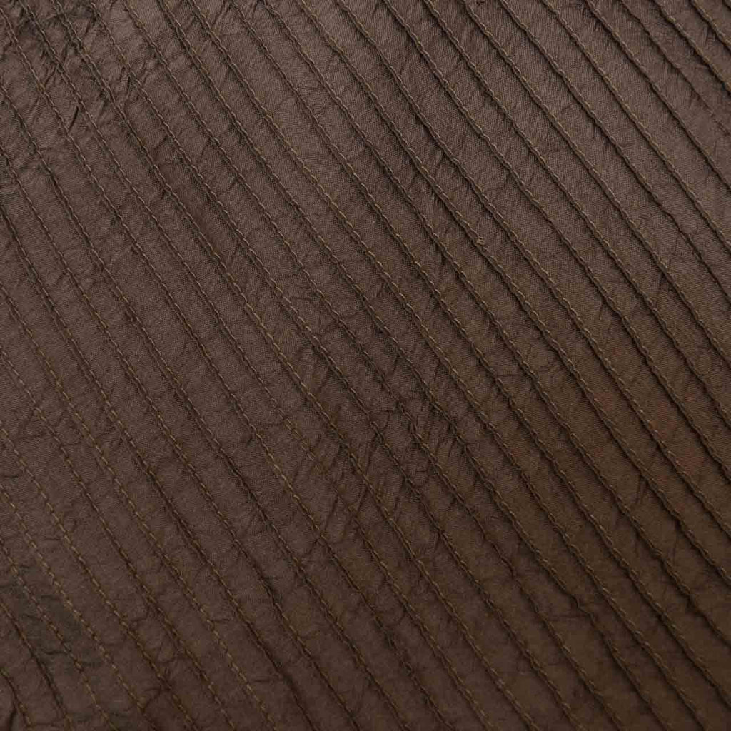 Vintage Japanese Kimono | Oshima Tsumugi Poncho-style Coat | Brown Silk | Diagonal Stripe | Mud-dyed | Sustainable | uu0591b