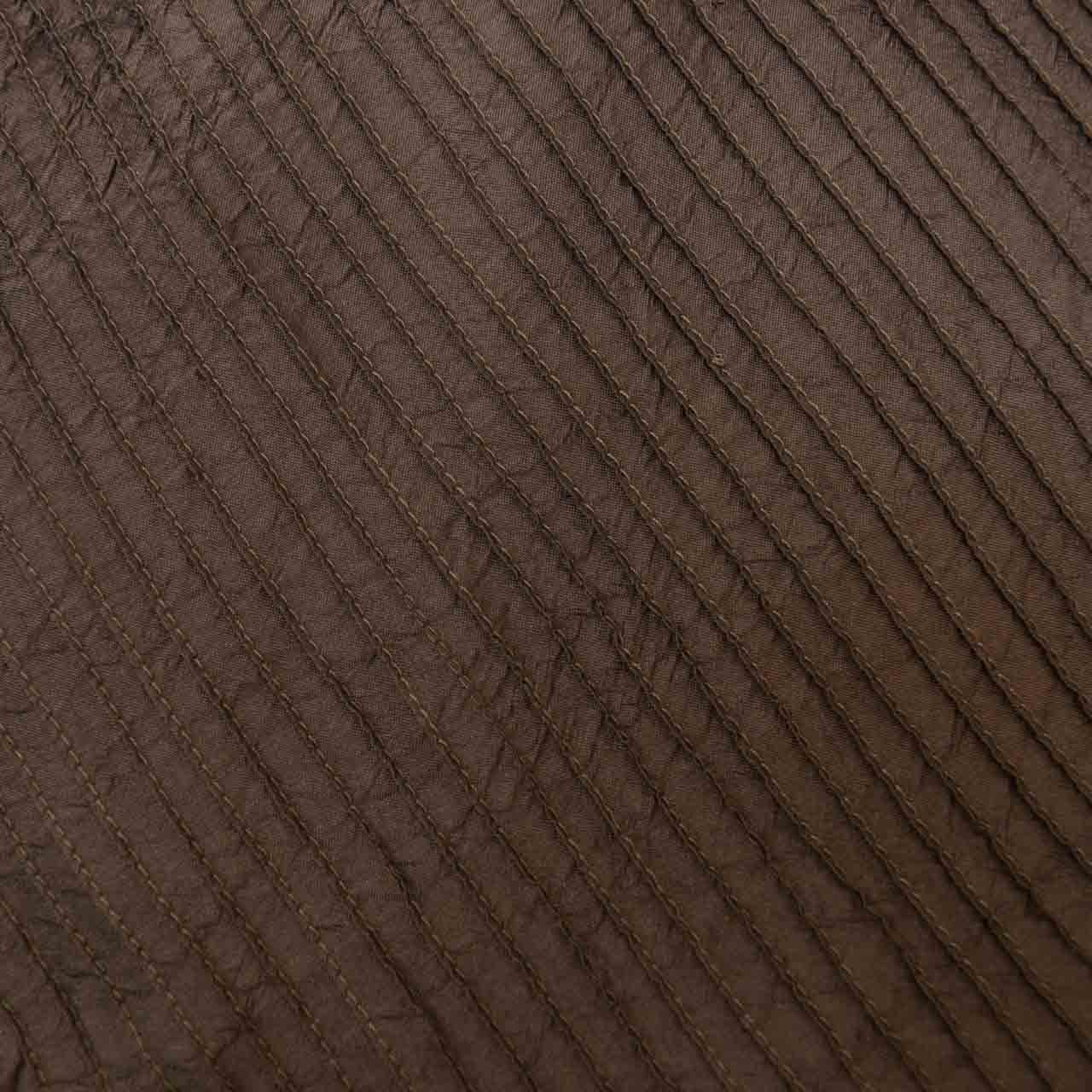 Vintage Japanese Kimono | Oshima Tsumugi Poncho-style Coat | Brown Silk | Diagonal Stripe | Mud-dyed | Sustainable | uu0591b