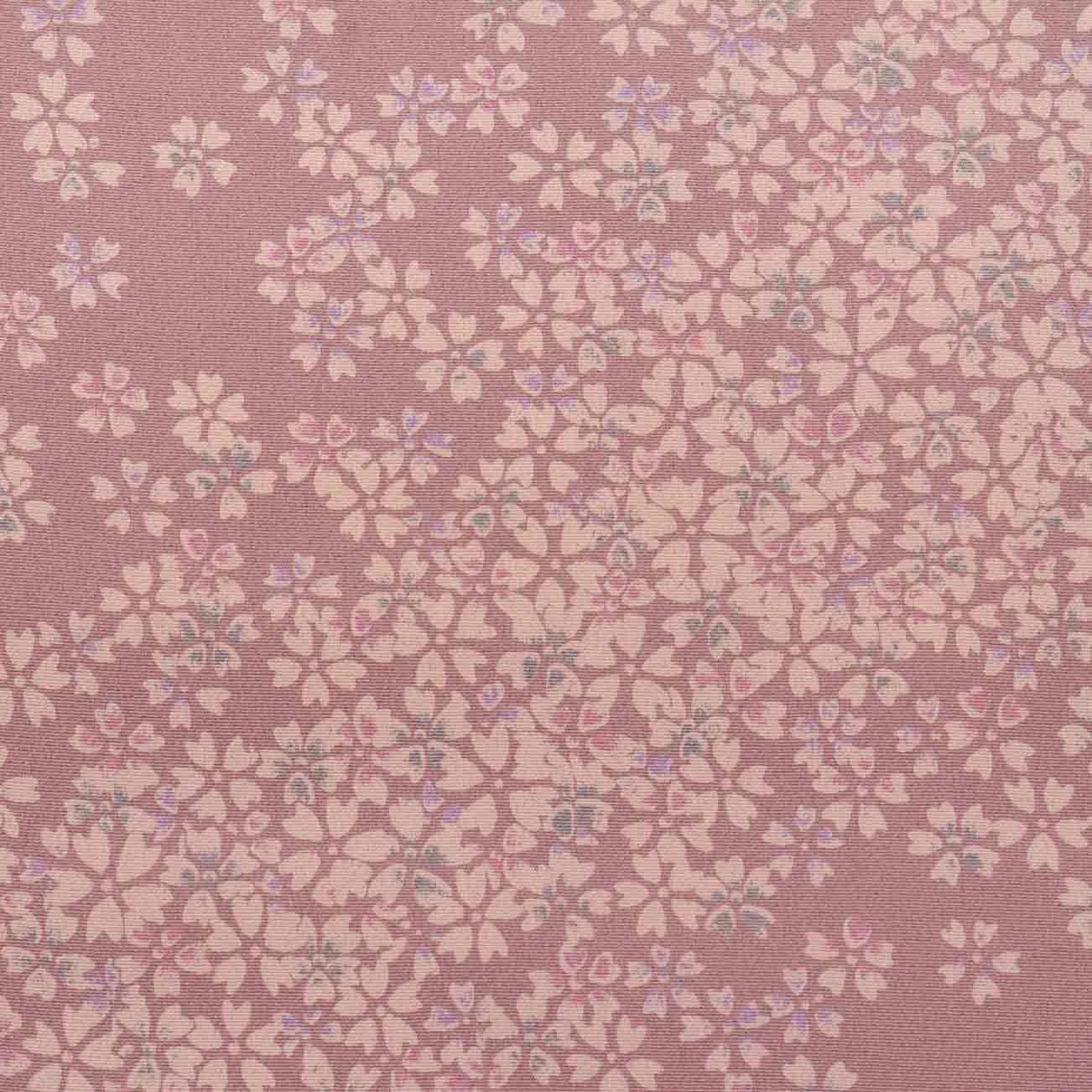 [Used] Komon (small patterned) recycled kimono, pure silk, lined, length 159.0cm (62.6in) (size M), sleeve length 63.5cm (25.0in), unused, purple, cherry blossom pattern, crepe fabric, high quality, semi-formal, spring, summer, autumn, winter, ready-made. 