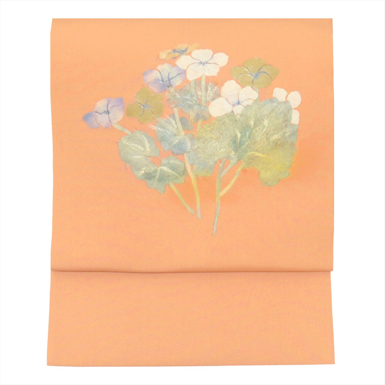 Vintage Japanese Obi | Nagoya Obi | Pink Silk Habutae | Floral | Chigiri-e Paper Collage Technique | Sustainable | uu0714b