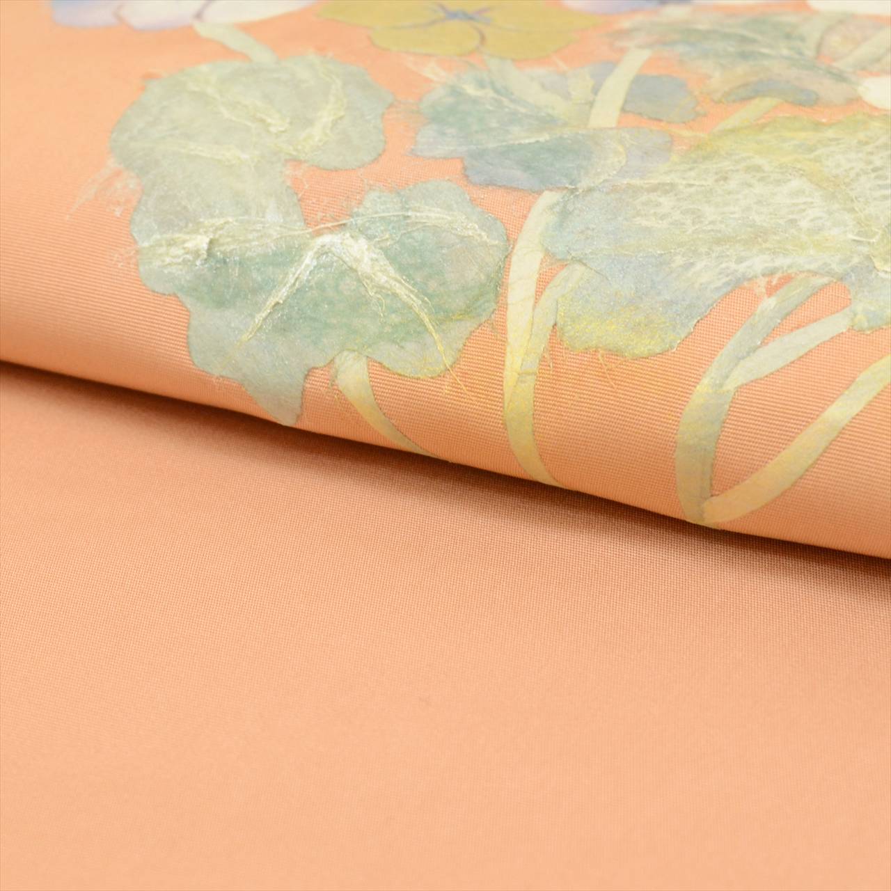 Vintage Japanese Obi | Nagoya Obi | Pink Silk Habutae | Floral | Chigiri-e Paper Collage Technique | Sustainable | uu0714b