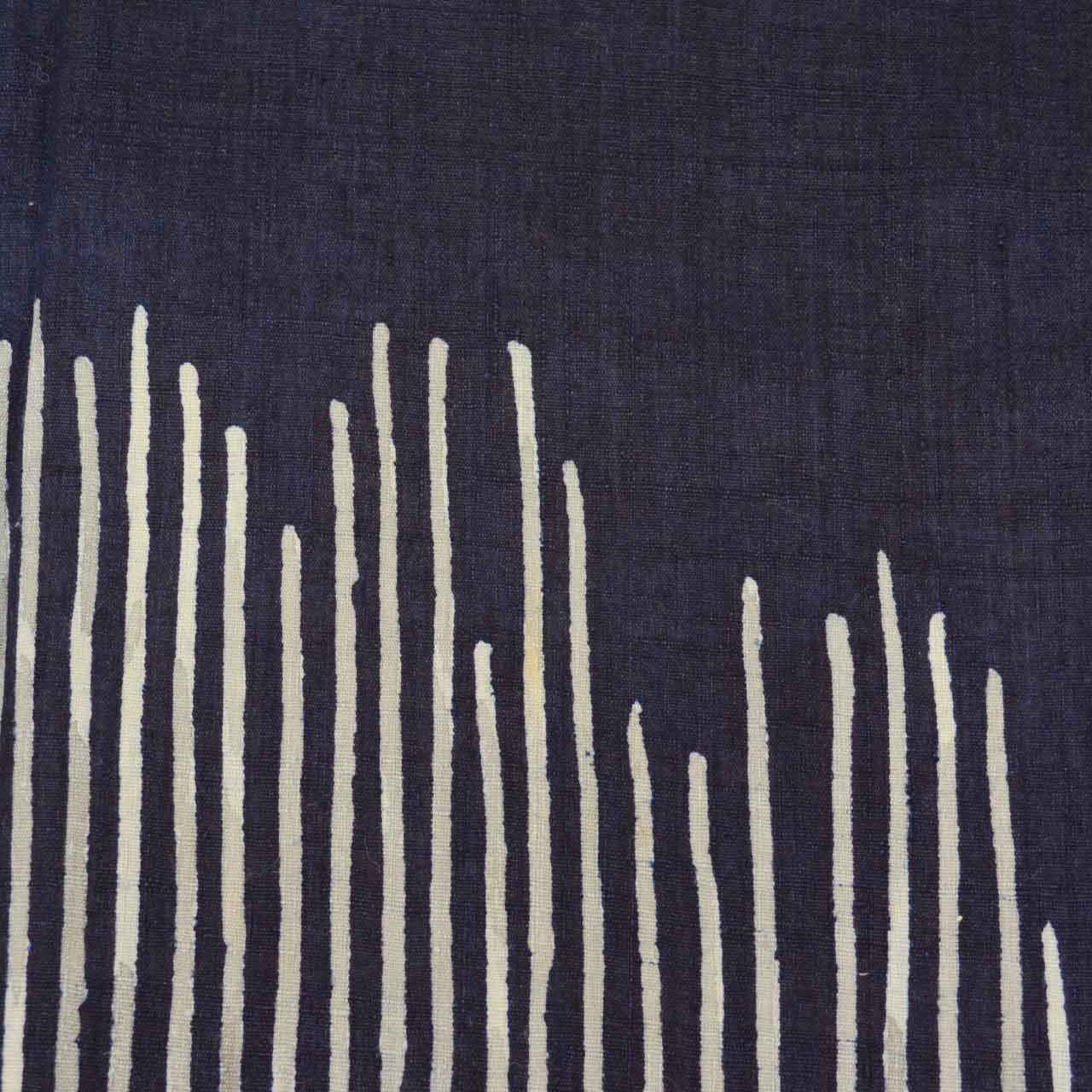 Vintage Japanese Kimono | Tsumugi | Navy Silk | Geometric Pattern | Unlined | Size M | Sustainable | uu0720b