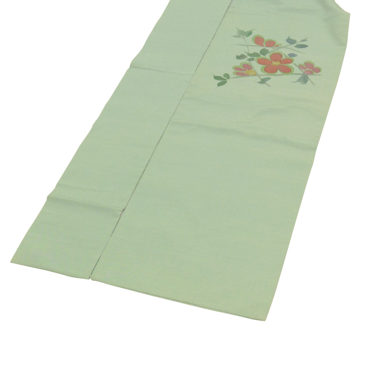 Vintage Japanese Obi | Nagoya Obi | Green Silk | Floral Pattern | Casual | Sustainable | uu0721b