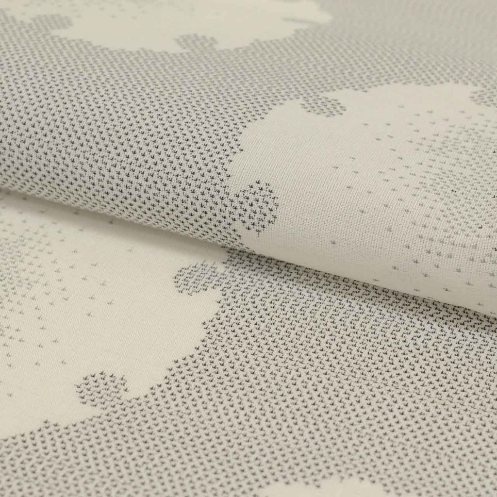 Vintage Japanese Kimono | Summer Shiro Oshima Tsumugi | Gray Silk | Snow Circle Pattern | 7-thread | Kata-su | Sustainable | uu0731b