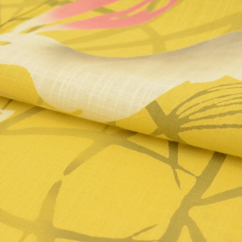 Vintage Japanese Yukata | Women's Yukata | Yellow Cotton | Rabbit Pattern | Junior Size SS | Sustainable | uu0750b