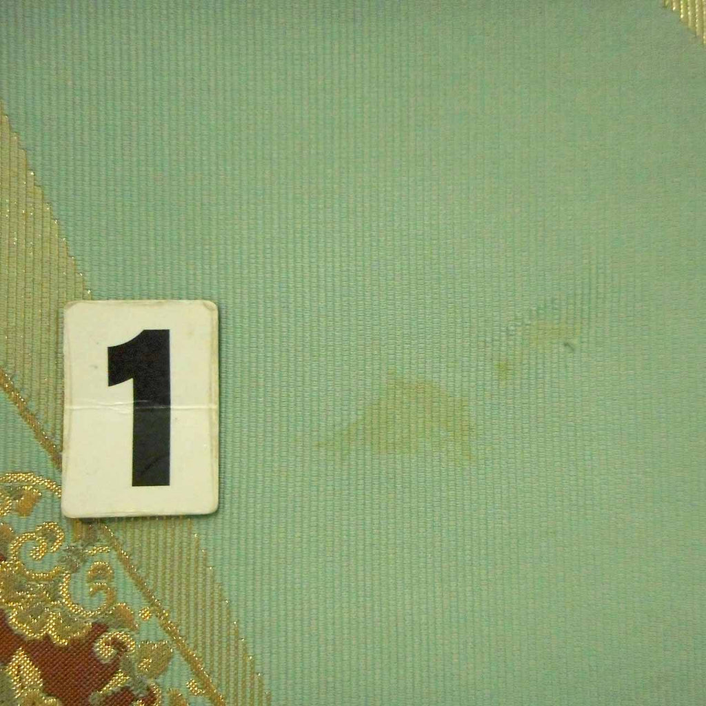 Vintage Japanese Obi | Fukuro Obi | Blue Silk | Diamond Floral | Hikihaku | Sustainable | uu0758b