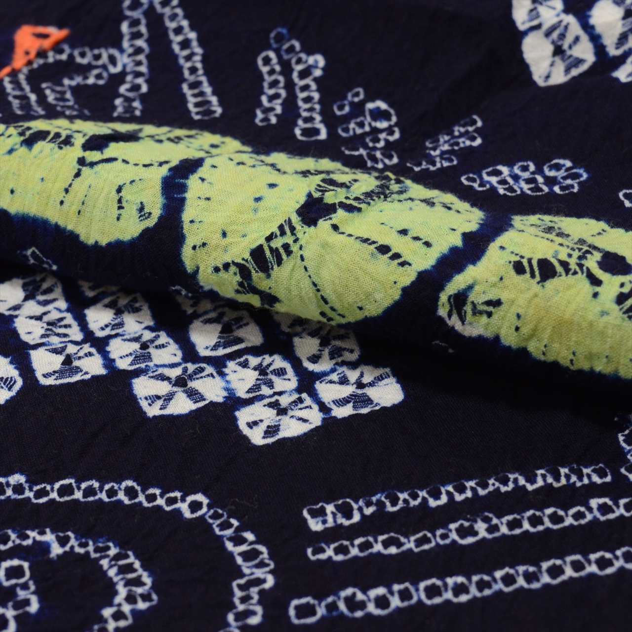 Vintage Japanese Yukata | Women's Yukata | Navy Cotton | Botanical Pattern | Arimatsu Narumi Shibori | Petite Size S | Sustainable | uu0770b