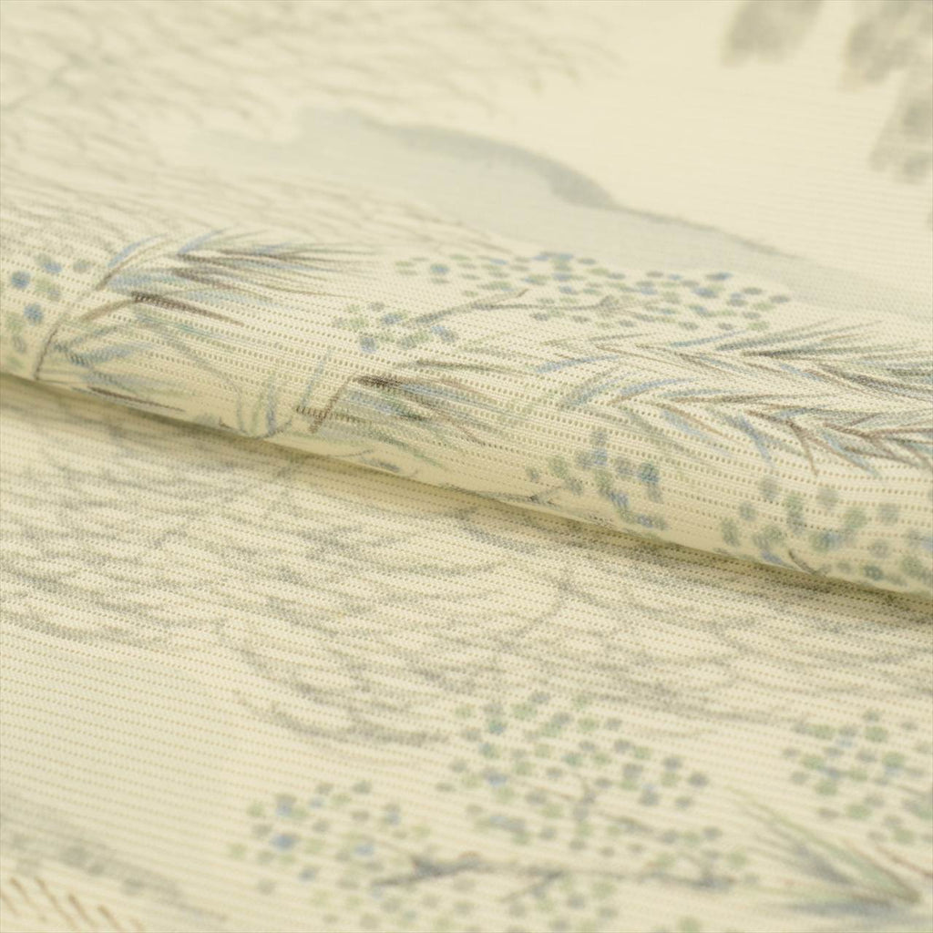 Vintage Japanese Kimono | Summer Komon | White Silk Ro | Tree Pattern | Petite Size S | Sustainable | uu0801b