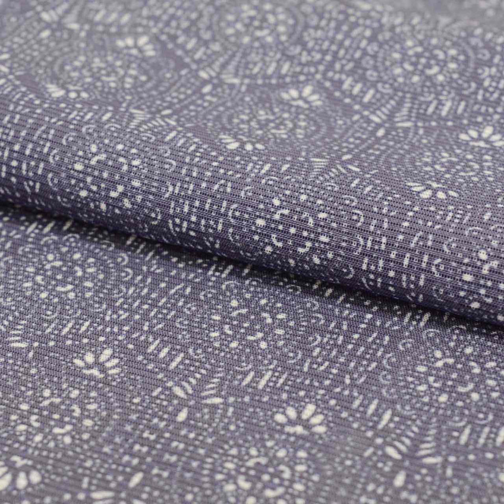 Vintage Japanese Kimono | Summer Komon | Purple Silk Ro | Tortoiseshell Floral | Petite Size S | Sustainable | uu0808b