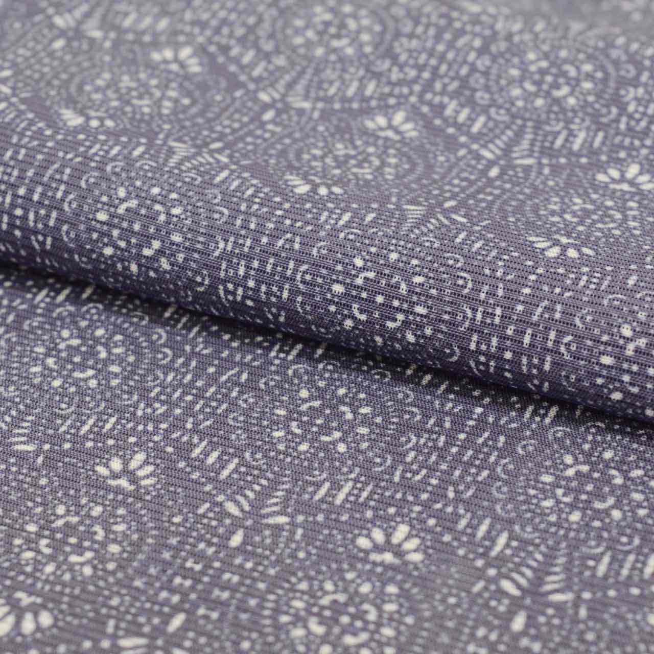 Vintage Japanese Kimono | Summer Komon | Purple Silk Ro | Tortoiseshell Floral | Petite Size S | Sustainable | uu0808b