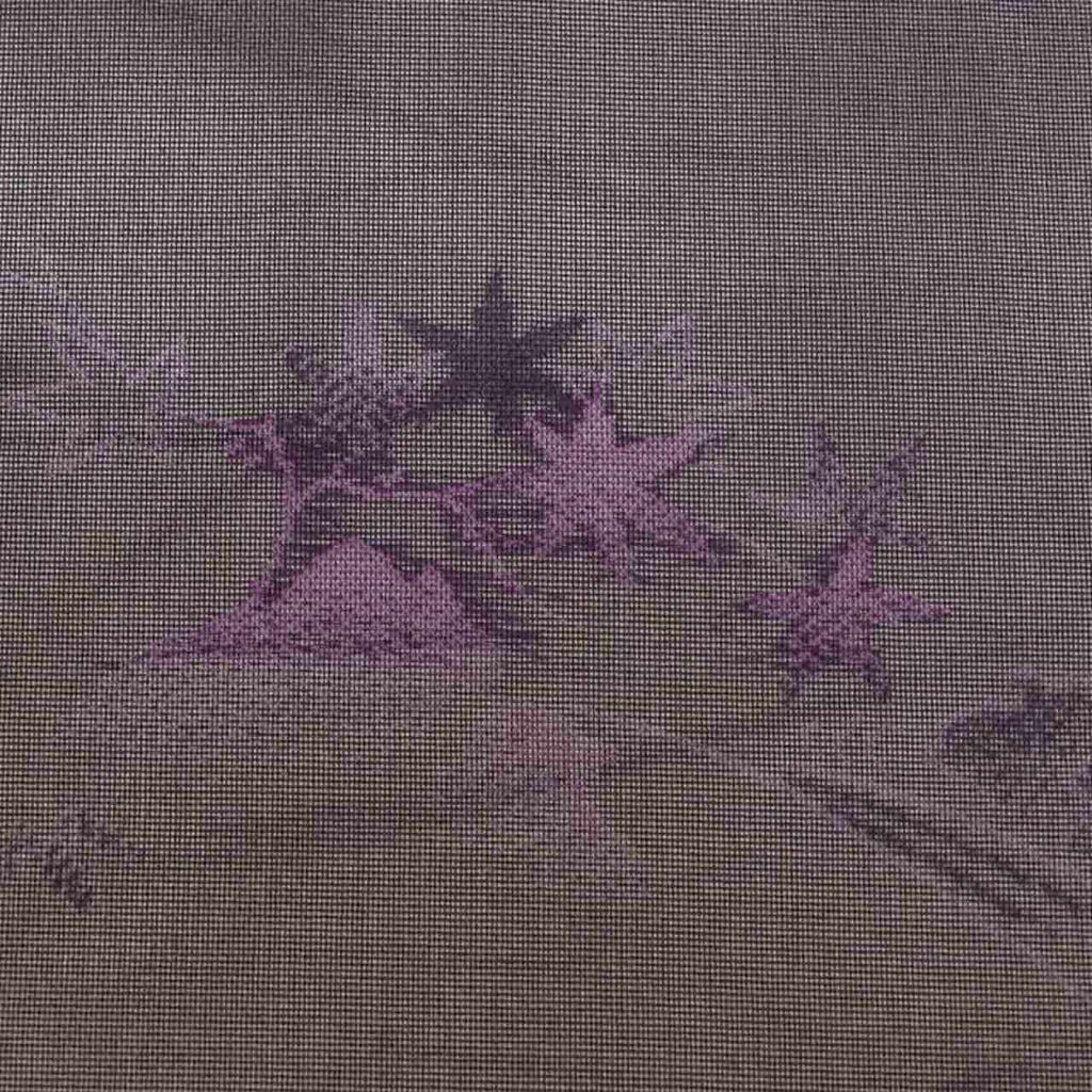 Vintage Japanese Kimono | Summer Komon | Purple Silk Sha | Autumn Maple Pattern | Petite Size S | Sustainable | uu0809b