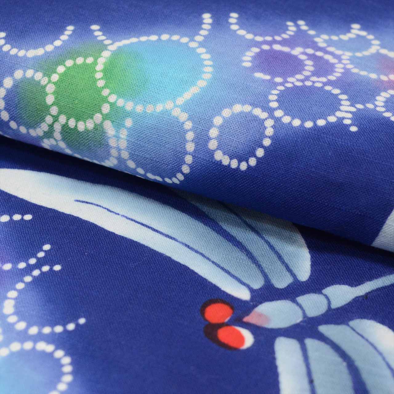 Vintage Japanese Yukata | Women's Yukata | Navy Cotton | Dragonfly Pattern | Koma-ji Chuzome | Size L | Sustainable | uu0820b