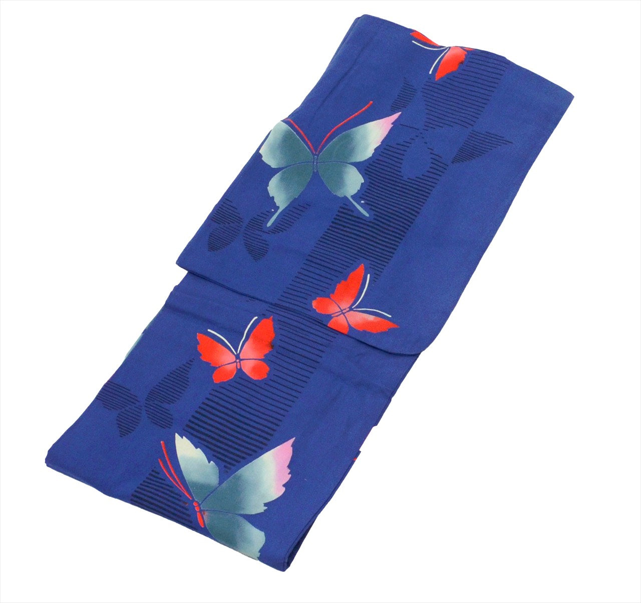 Vintage Japanese Yukata | Women's Yukata | Navy Cotton | Butterfly Pattern | Koma-ji Chuzome | Size M | Sustainable | uu0824b
