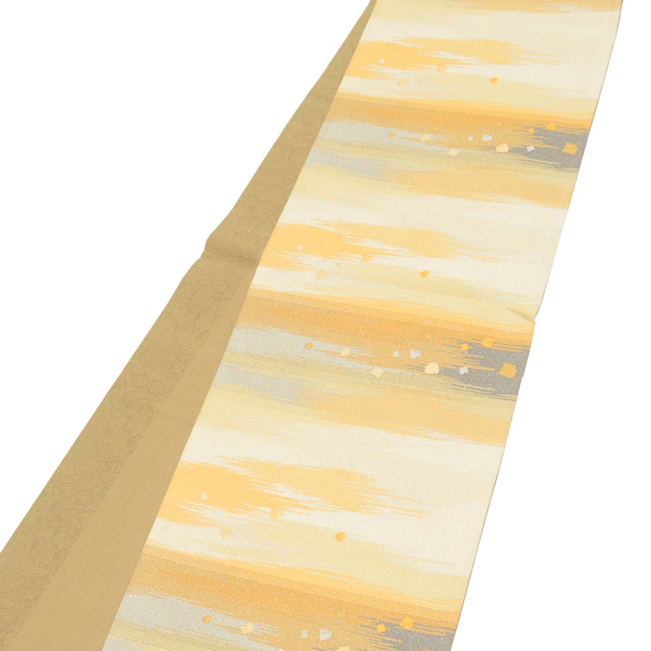 Vintage Japanese Obi | Fukuro Obi | Silver Silk Tsuzure | Genji-ko Pattern | Gold Silver Thread | Sustainable | uu0830b