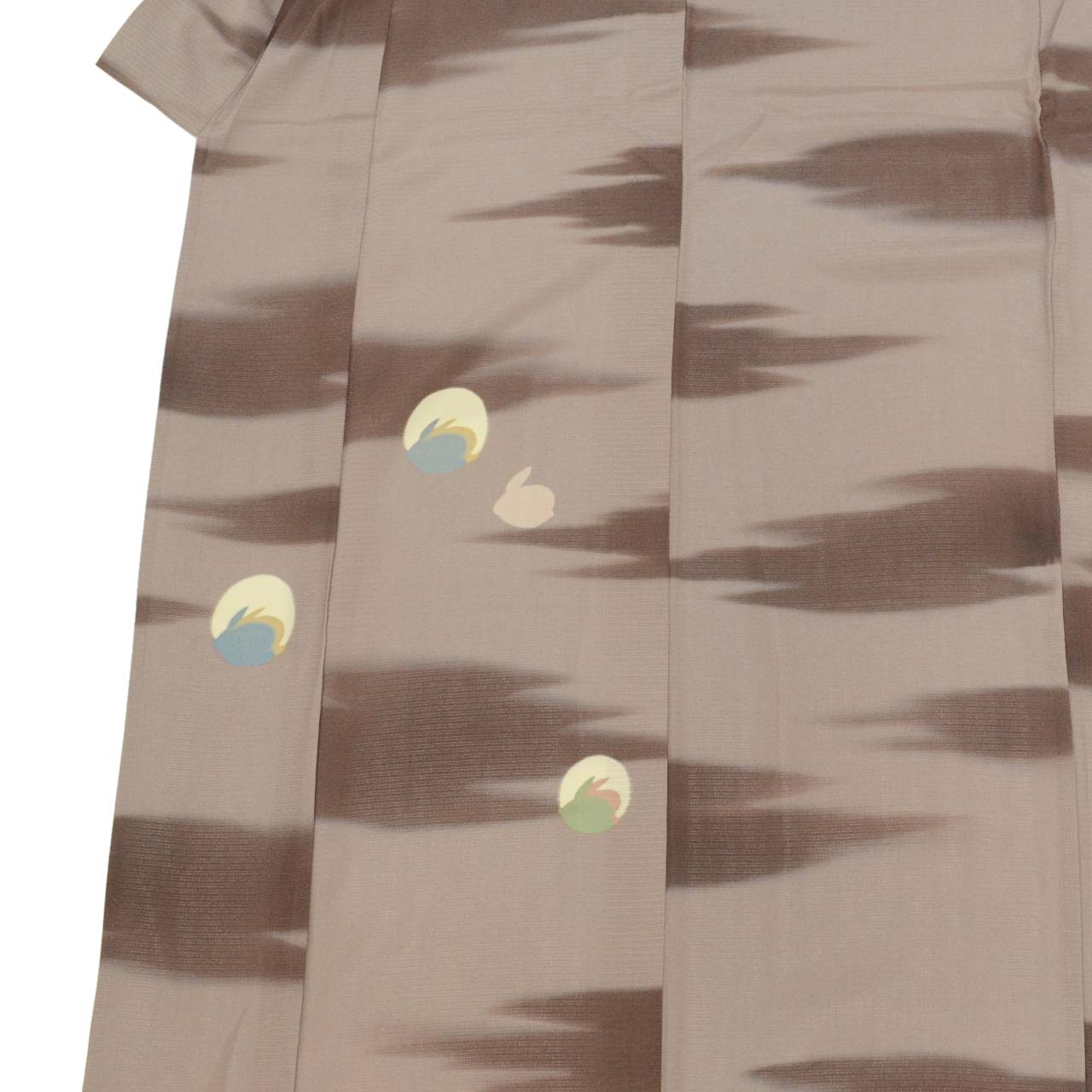 Vintage Japanese Kimono | Summer Tsukesage | Purple Gray Silk Ro | Rabbit Pattern | Size L | Sustainable | uu0905b