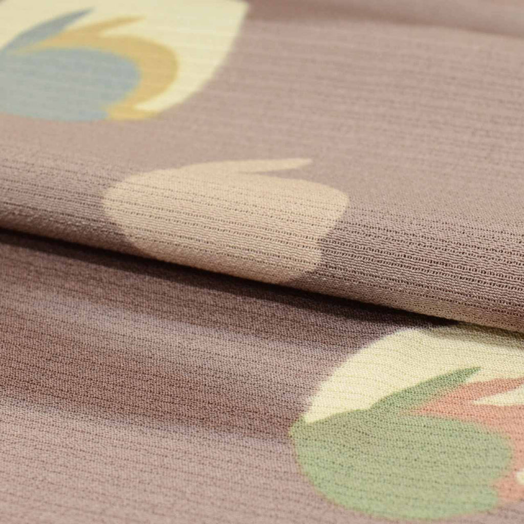 Vintage Japanese Kimono | Summer Tsukesage | Purple Gray Silk Ro | Rabbit Pattern | Size L | Sustainable | uu0905b