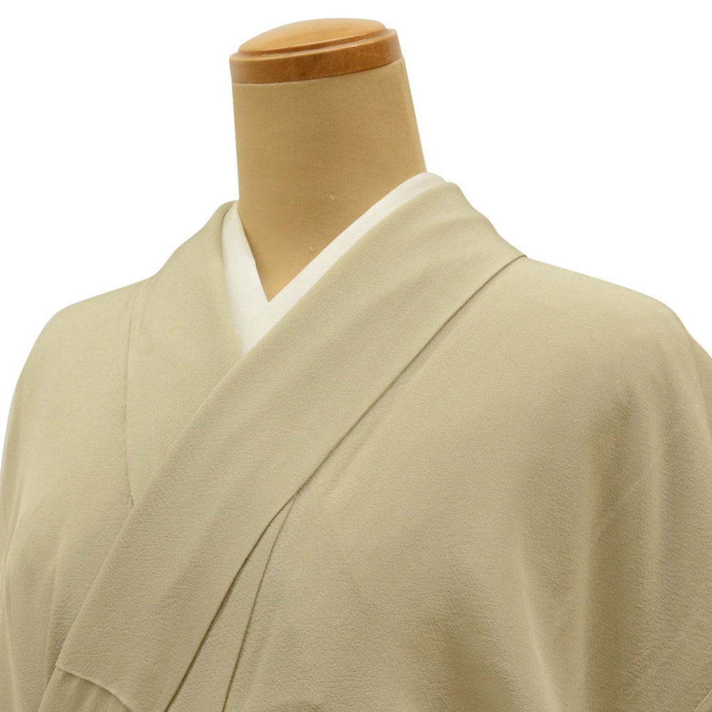 Vintage Japanese Kimono | Tsukesage | Green Silk | Floral | Kaga Yuzen | One Crest | Momokane Tatsuo | Artist Signed | Sustainable | uu0910b