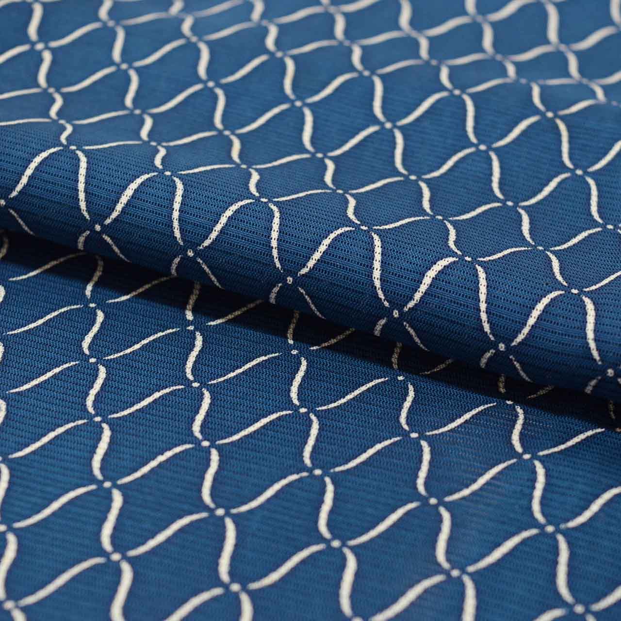 Vintage Japanese Kimono | Summer Komon | Navy Silk Ro | Net Pattern | Petite Size S | Sustainable | uu0918b