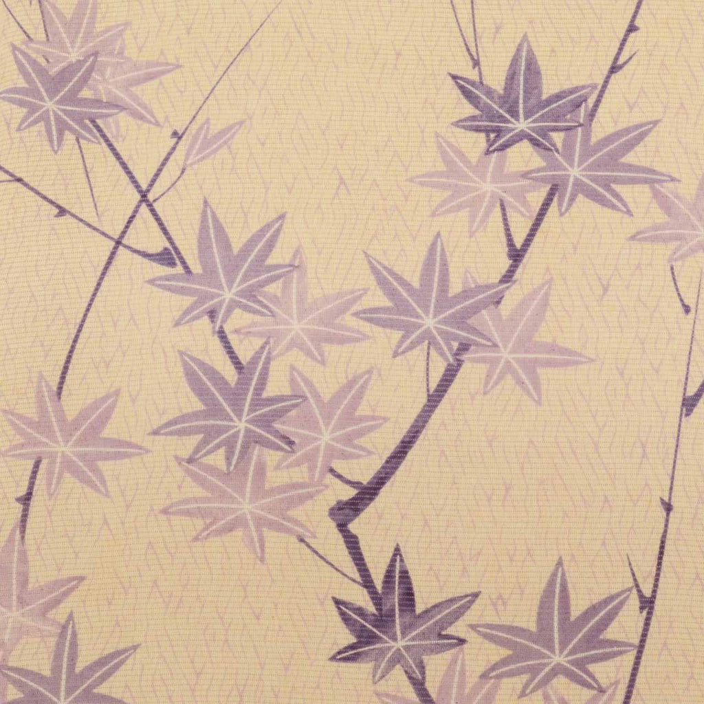Vintage Japanese Kimono | Summer Komon | Pink Silk Ro | Autumn Maple Pattern | Size M | Sustainable | uu0920b