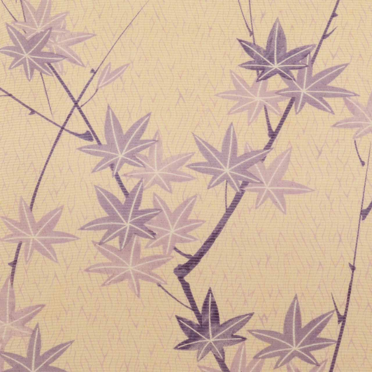 Vintage Japanese Kimono | Summer Komon | Pink Silk Ro | Autumn Maple Pattern | Size M | Sustainable | uu0920b
