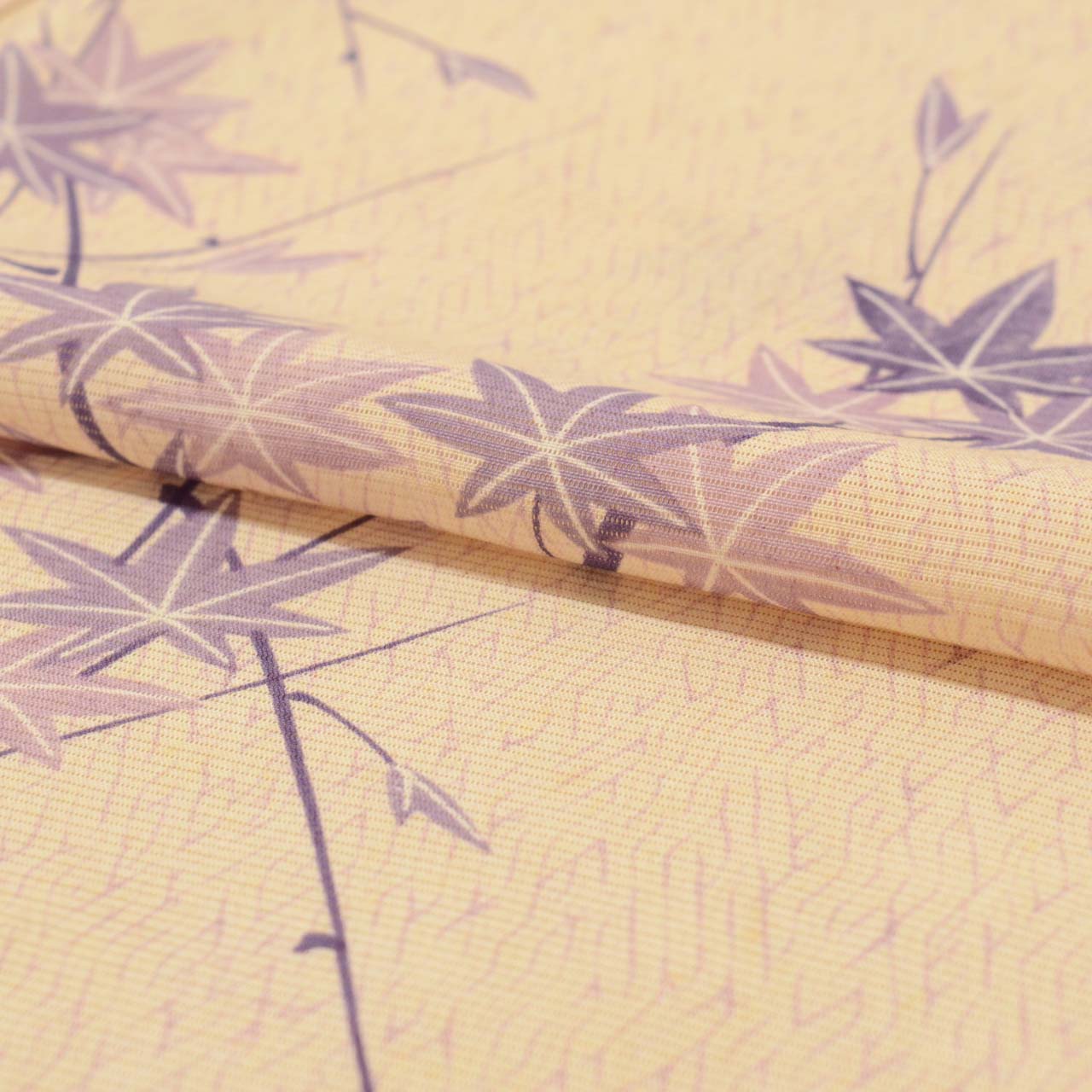 Vintage Japanese Kimono | Summer Komon | Pink Silk Ro | Autumn Maple Pattern | Size M | Sustainable | uu0920b
