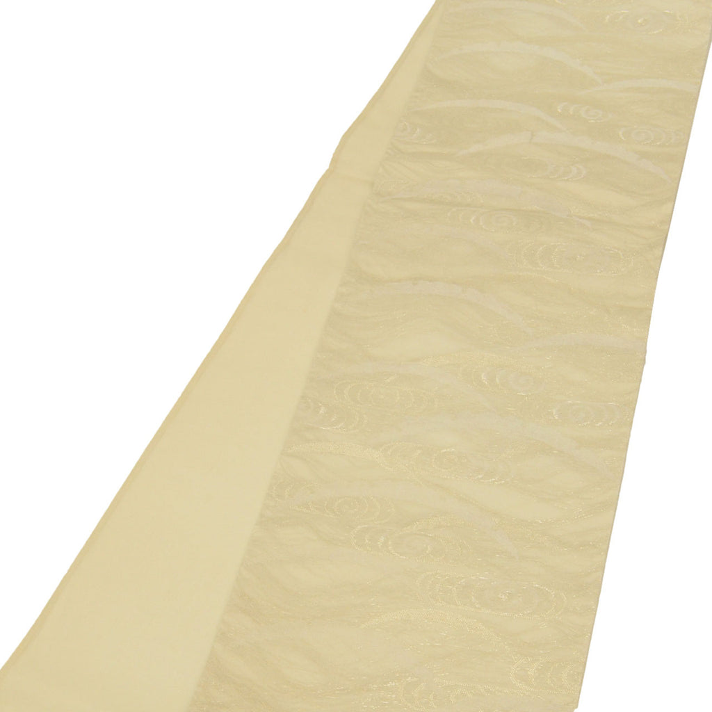 Vintage Japanese Obi | Summer Fukuro Obi | Cream Silk Sha | Kanze-mizu Shibagusa | Gold Thread | Sustainable | uu0932b