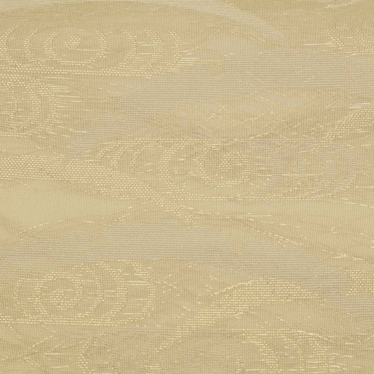 Vintage Japanese Obi | Summer Fukuro Obi | Cream Silk Sha | Kanze-mizu Shibagusa | Gold Thread | Sustainable | uu0932b