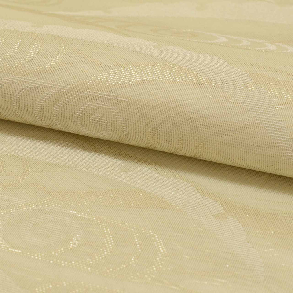 Vintage Japanese Obi | Summer Fukuro Obi | Cream Silk Sha | Kanze-mizu Shibagusa | Gold Thread | Sustainable | uu0932b