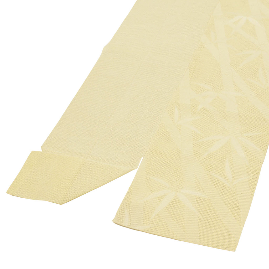 Vintage Japanese Obi | Summer Nagoya Obi | Cream Synthetic Sha | Bamboo Pattern | Eight-sun | Sustainable | uu0936b