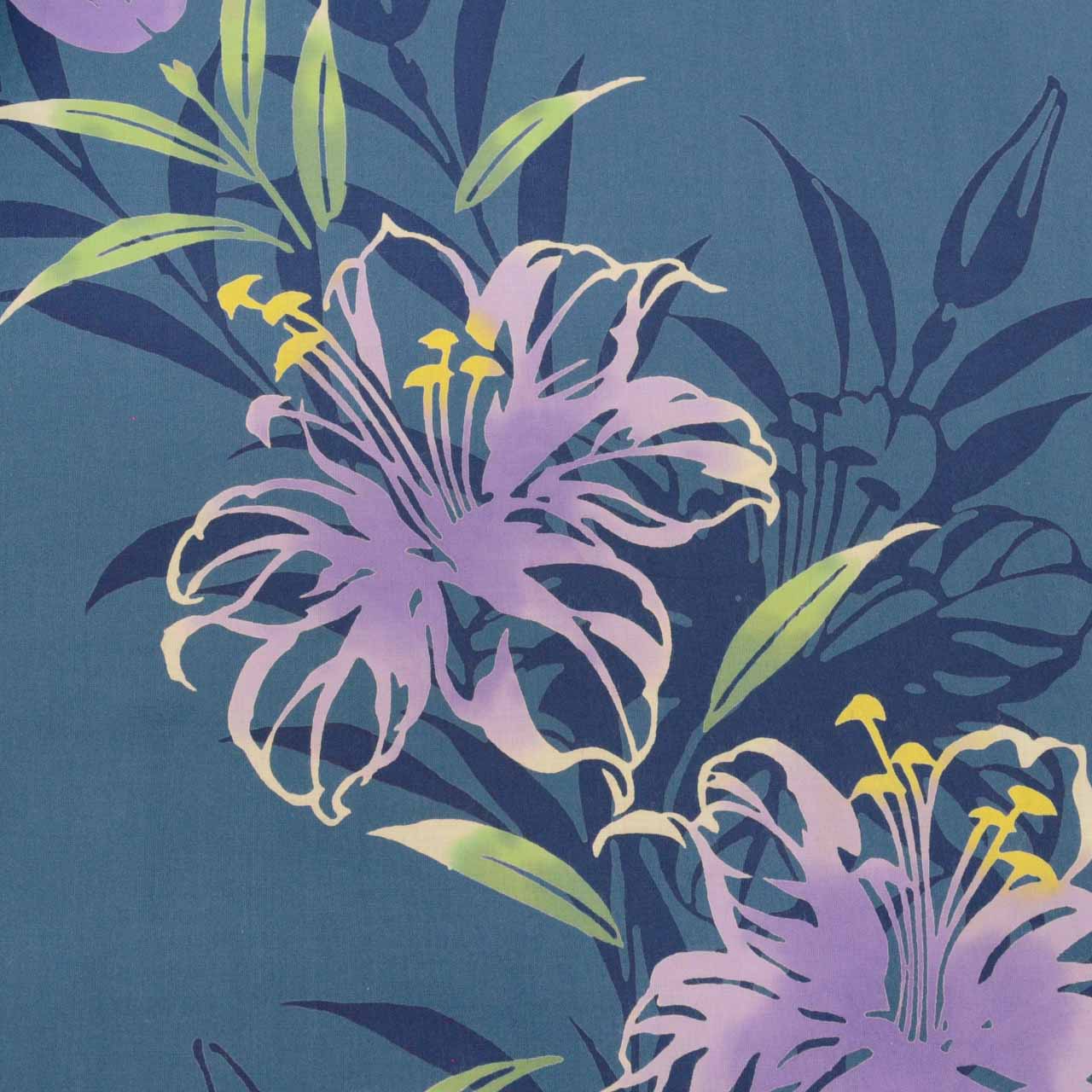 Vintage Japanese Yukata | Women's Yukata | Blue Gray Cotton | Floral Pattern | Koma-ji Chuzome | Excellent | Sustainable | uu0947b