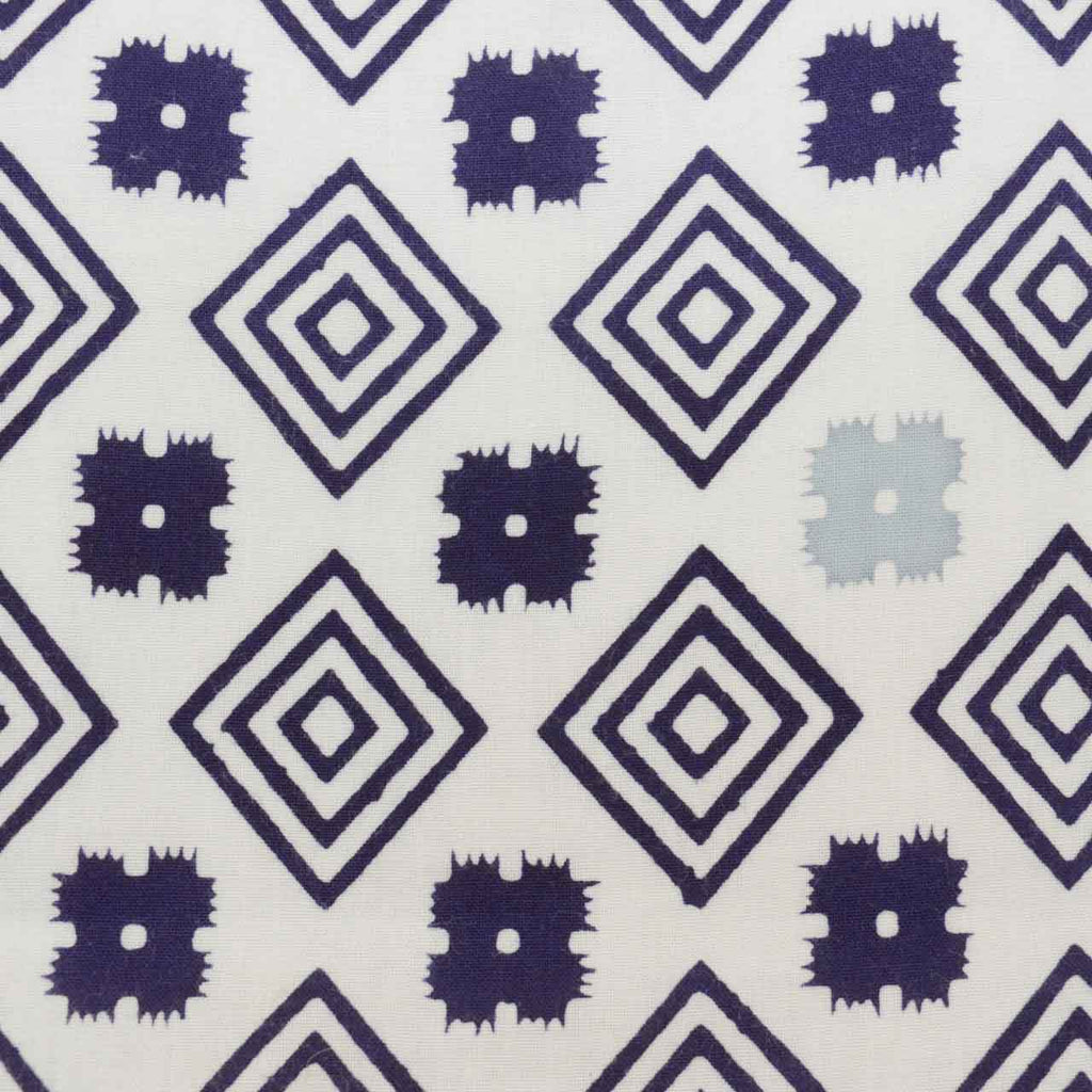 [Used] Recycled Yukata for Boys, Cotton, Size 120, White, Diamond Pattern, Kasuri Design, Chusen Dyeing, uu0949b 