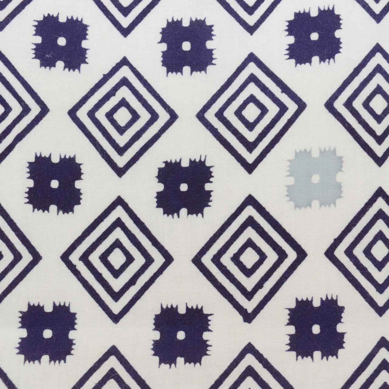 [Used] Recycled Yukata for Boys, Cotton, Size 120, White, Diamond Pattern, Kasuri Design, Chusen Dyeing, uu0949b 