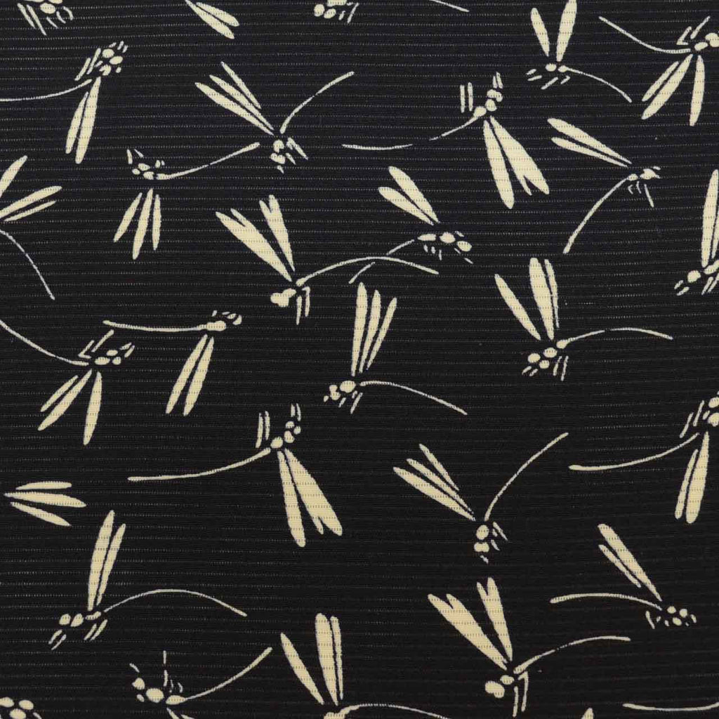 Vintage Japanese Kimono | Summer Komon | Black Silk Ro | Dragonfly Pattern | Petite Size S | Sustainable | uu0958b