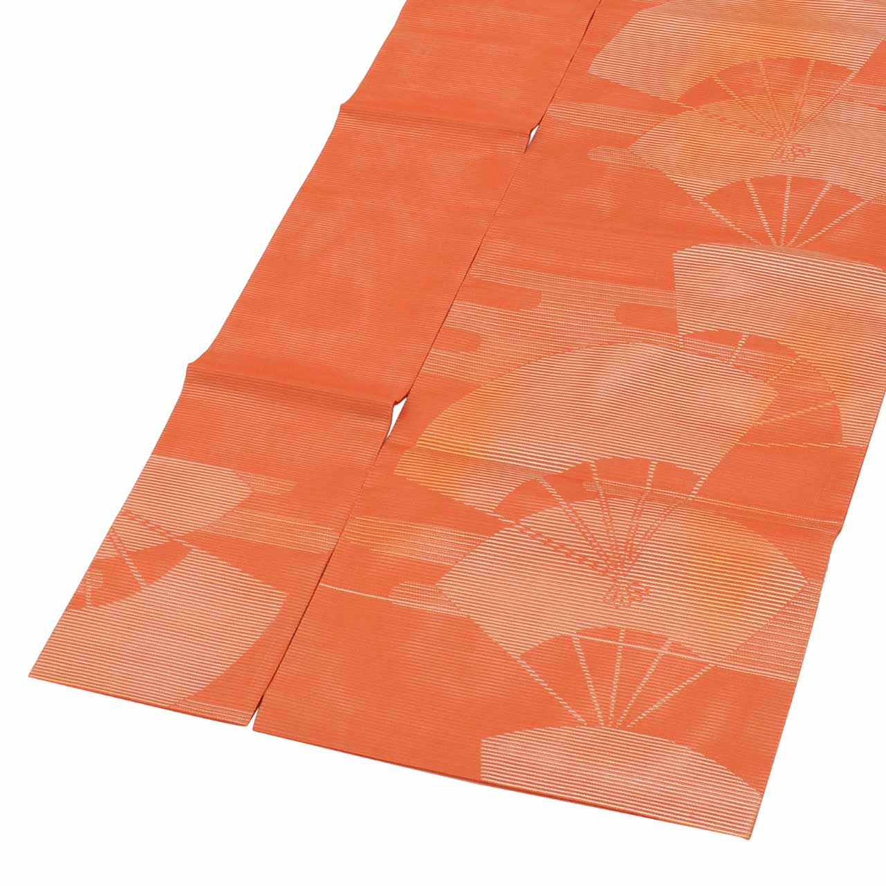 Vintage Japanese Obi | Summer Nagoya Obi | Red-Brown Silk Ro | Fan Pattern | Gold Thread | Sustainable | uu0972b