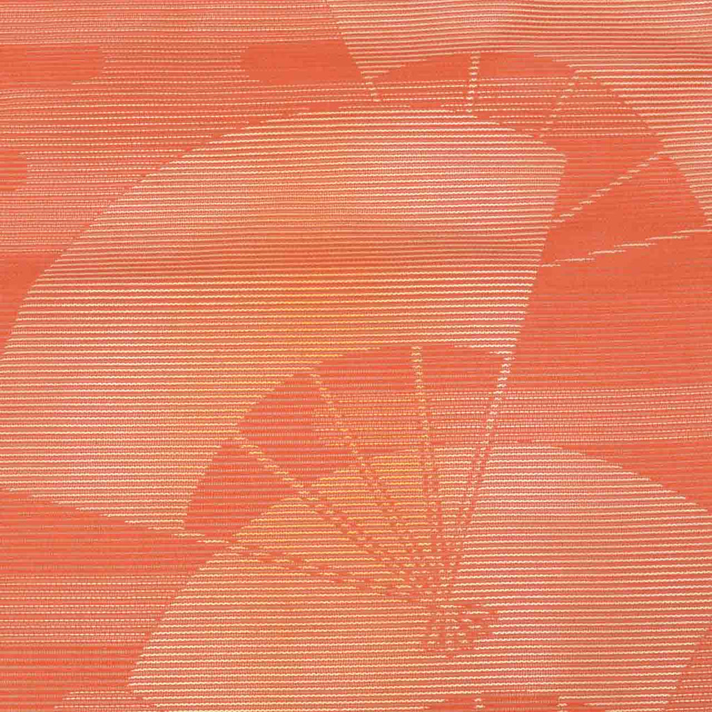 Vintage Japanese Obi | Summer Nagoya Obi | Red-Brown Silk Ro | Fan Pattern | Gold Thread | Sustainable | uu0972b
