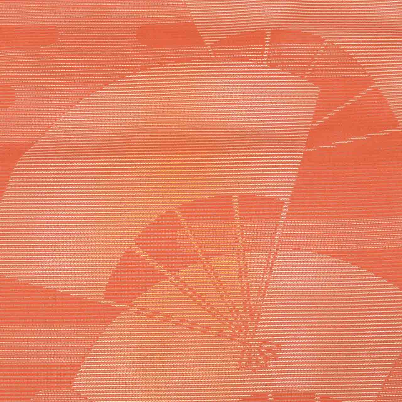 Vintage Japanese Obi | Summer Nagoya Obi | Red-Brown Silk Ro | Fan Pattern | Gold Thread | Sustainable | uu0972b