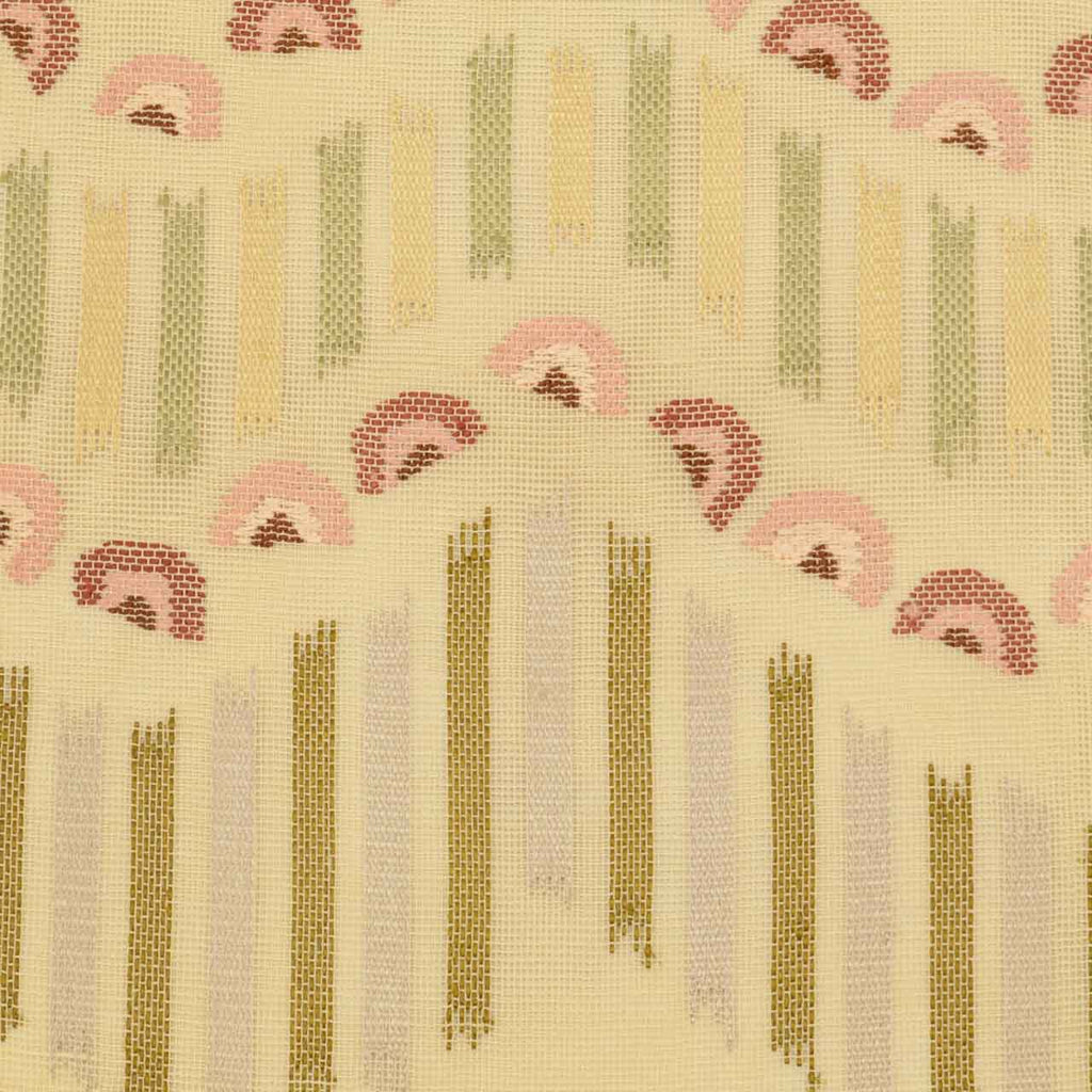 Vintage Japanese Obi | Summer Nagoya Obi | Beige Silk Sha | Seigaiha Wave | Eight-sun | Sustainable | uu0974b