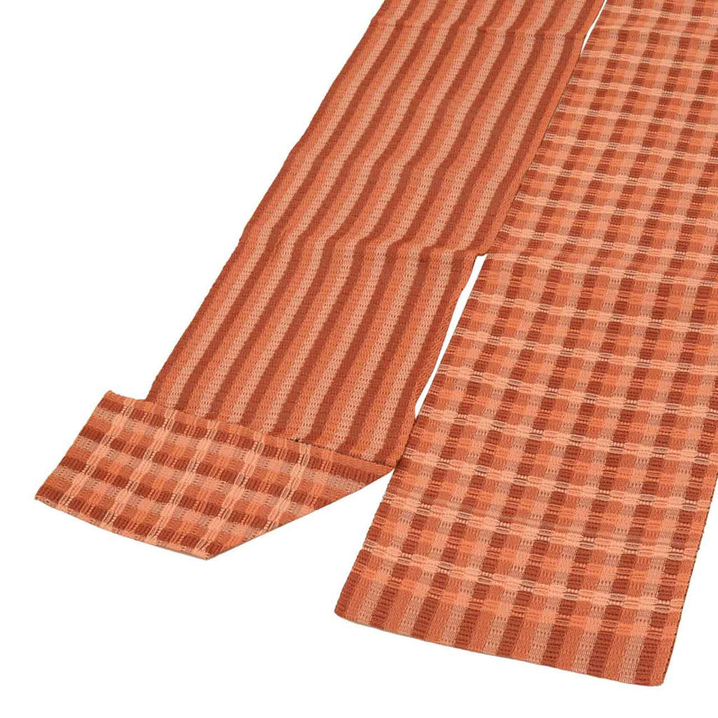 Vintage Japanese Obi | Summer Nagoya Obi | Brown Linen Sha | Stripe | Eight-sun | Excellent | Sustainable | uu0975b