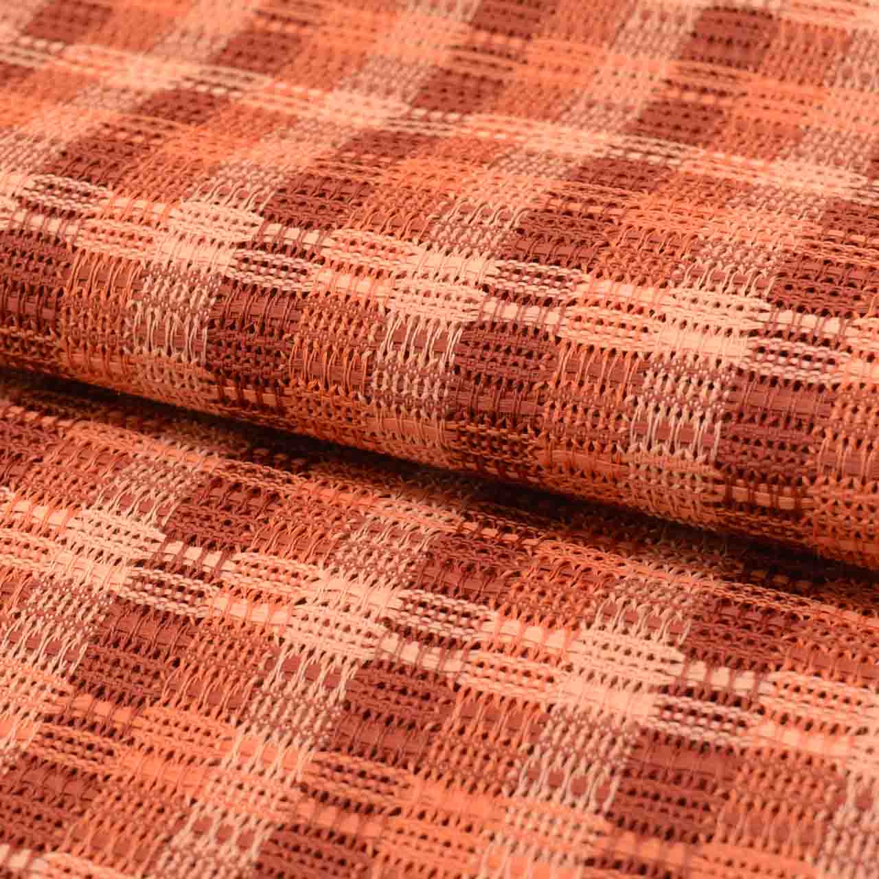 Vintage Japanese Obi | Summer Nagoya Obi | Brown Linen Sha | Stripe | Eight-sun | Excellent | Sustainable | uu0975b
