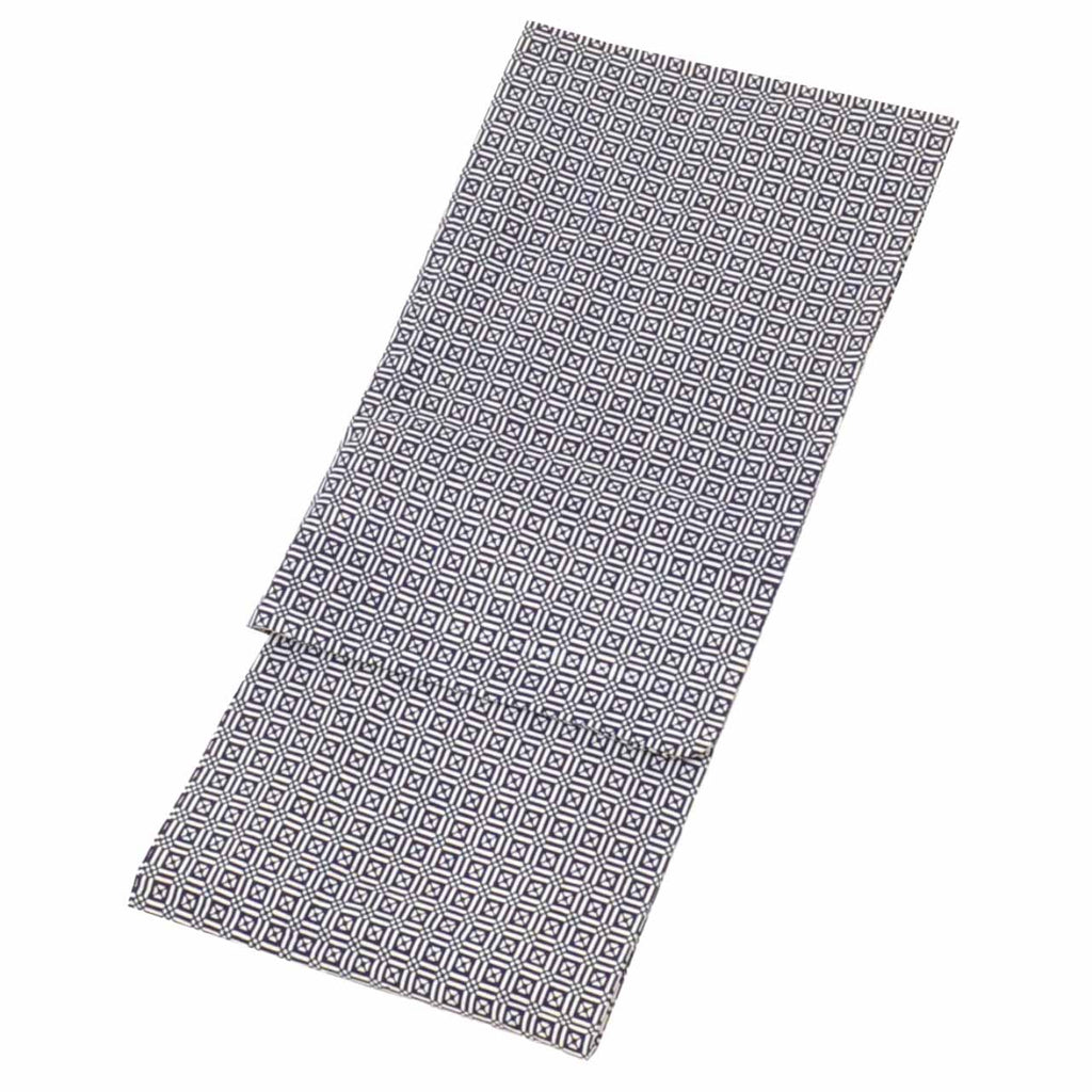 Vintage Japanese Yukata | Men's Yukata | Navy Cotton | Geometric Wari-tsuke Pattern | Koma-ji Chuzome | Size M | Sustainable | uu0993b