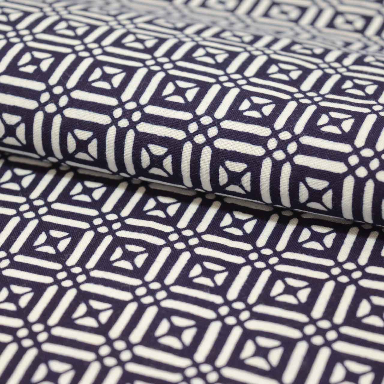 Vintage Japanese Yukata | Men's Yukata | Navy Cotton | Geometric Wari-tsuke Pattern | Koma-ji Chuzome | Size M | Sustainable | uu0993b