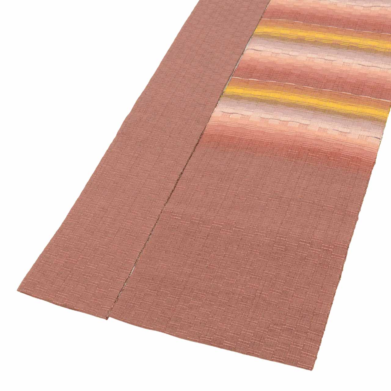 Vintage Japanese Obi | Nagoya Obi | Shuri Hana-ori | Purple Silk | Bokashi Ombre | Sou-Roton Weave | Eight-sun | Sustainable | uu1002b