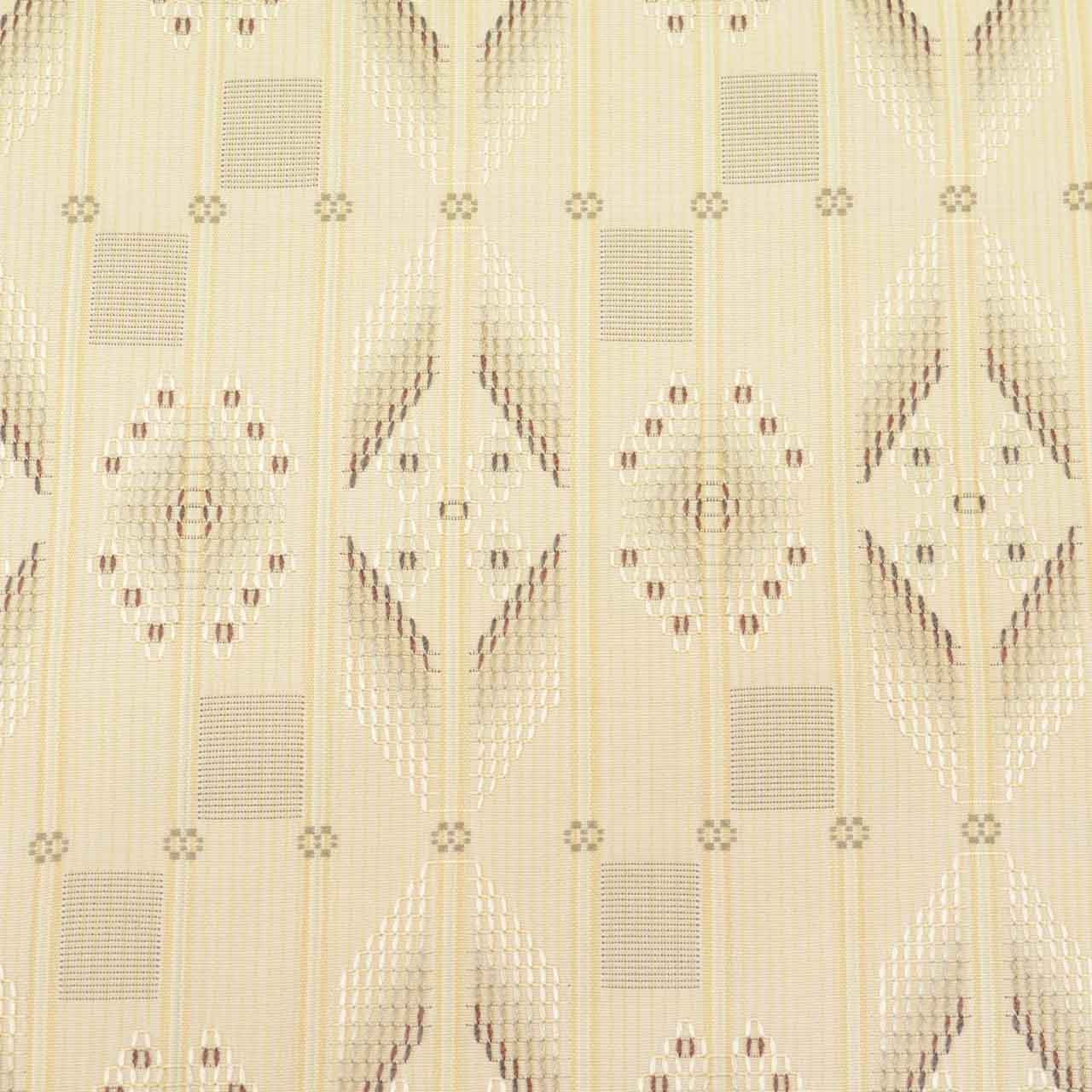 Vintage Japanese Obi | Nagoya Obi | Shuri-ori | Gray Silk | Stripe Diamond | Hand-woven | Nine-sun | Certified | Sustainable | uu1003b