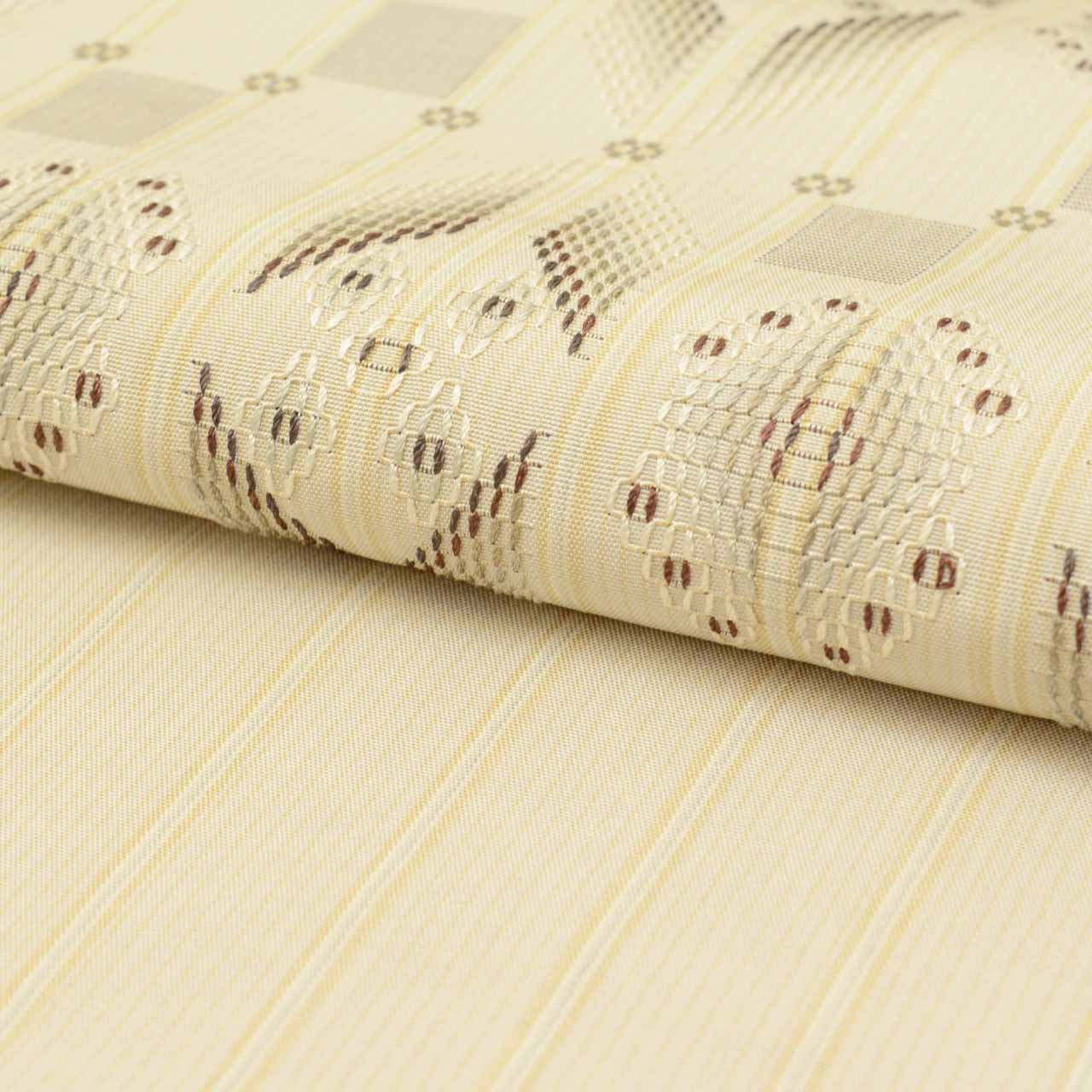 Vintage Japanese Obi | Nagoya Obi | Shuri-ori | Gray Silk | Stripe Diamond | Hand-woven | Nine-sun | Certified | Sustainable | uu1003b