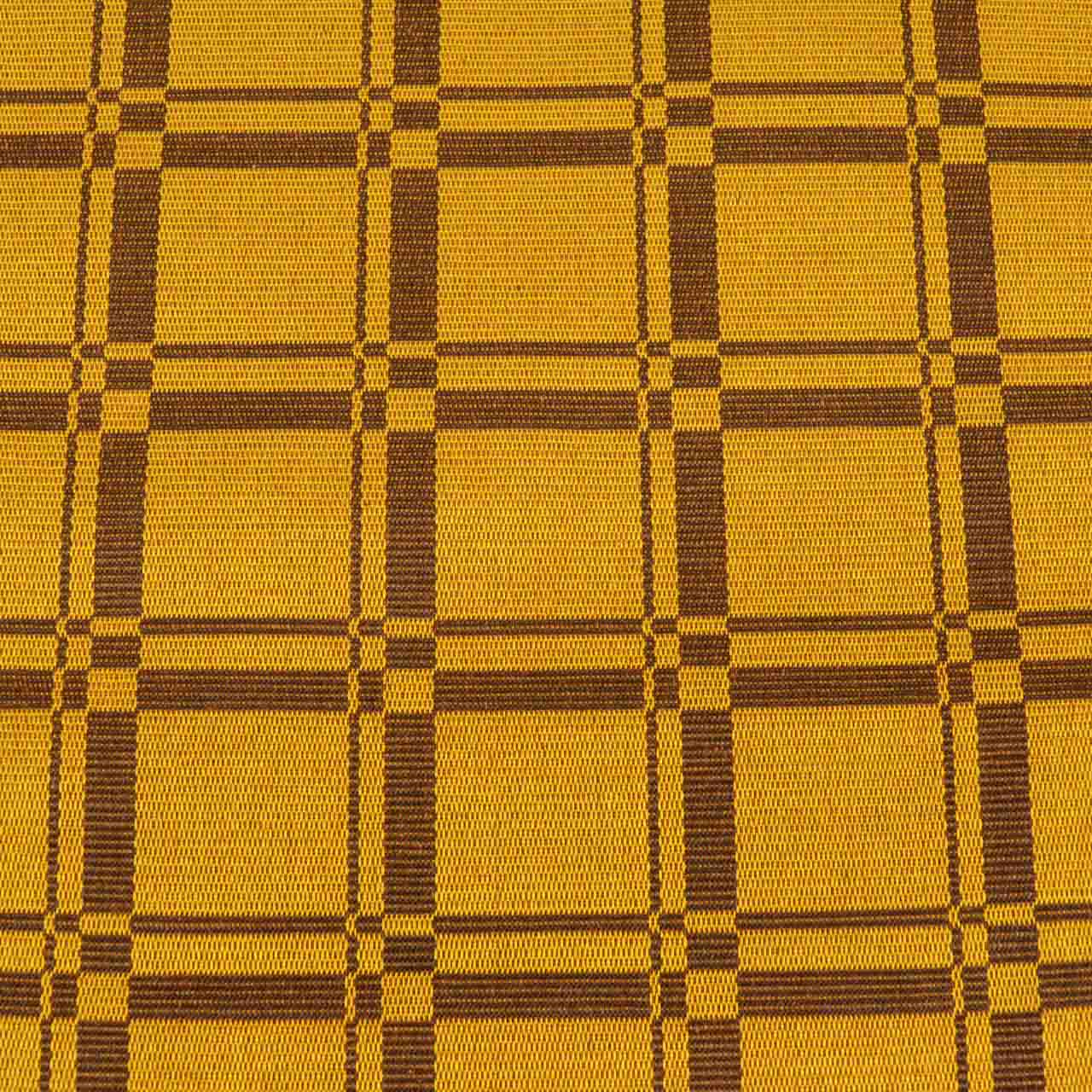 Vintage Japanese Obi | Nagoya Obi | Honba Kihachijo | Brown Silk | Lattice | Hand-woven | Eight-sun | Certified | Sustainable | uu1005b
