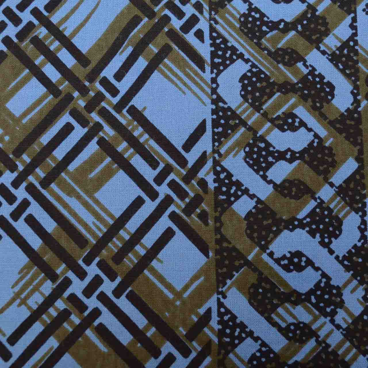 Vintage Japanese Yukata | Boy's Yukata | Blue Cotton | Chain Pattern | Koma-ji Chuzome | Excellent | Kids Size 130 | Sustainable | uu1023b