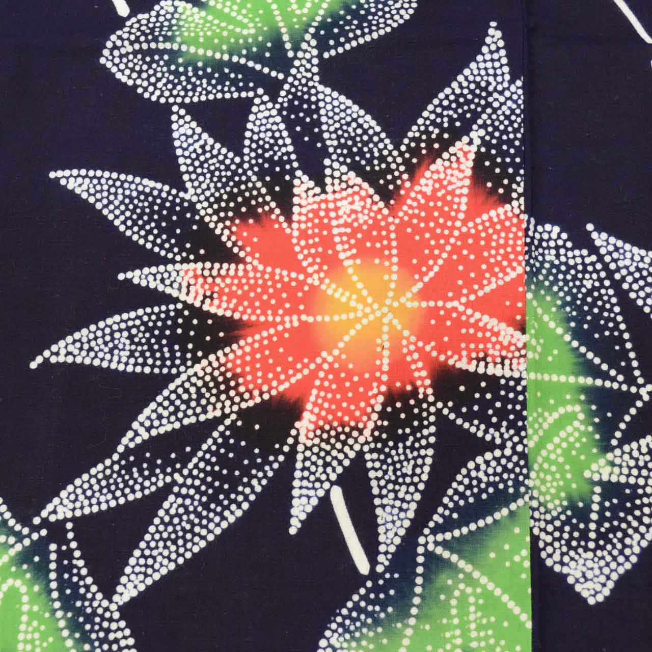 Vintage Japanese Yukata | Women's Yukata | Navy Cotton | Floral Pattern | Koma-ji Chuzome | Petite Size S | Sustainable | uu1024b