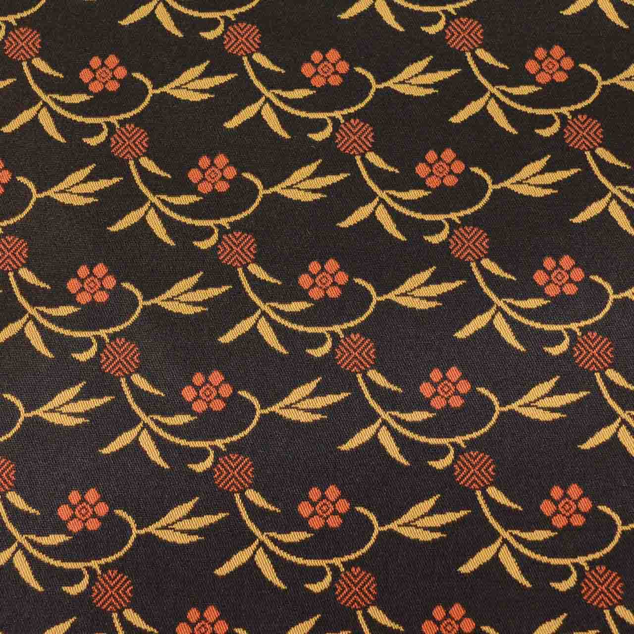 Vintage Japanese Obi | Sha-re Fukuro Obi | Black Silk | Floral Arabesque | Full-length | Excellent | Sustainable | uu1056b